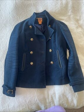 Tory Burch Navy Double-Breasted Women's Jacket